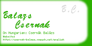 balazs csernak business card