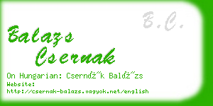 balazs csernak business card